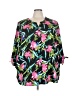 Catherines 100% Polyester Black 3/4 Sleeve Blouse Size 3X - photo 1