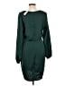2 Hearts 100% Polyester Solid Green Casual Dress Size L - photo 2