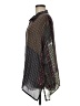 Johnny Was 100% Rayon Houndstooth Gray 3/4 Sleeve Blouse Size M - photo 5