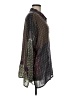 Johnny Was 100% Rayon Houndstooth Gray 3/4 Sleeve Blouse Size M - photo 4