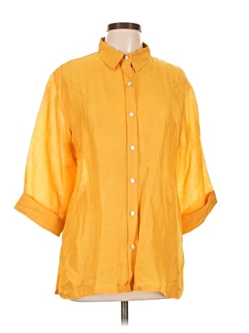 Chico's Design 3/4 Sleeve Button-Down Shirt (view 1)