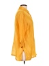 Chico's Design Color Block Yellow 3/4 Sleeve Button-Down Shirt Size Lg (2) - photo 4