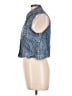 Forever 21 100% Cotton Blue Sleeveless Button-Down Shirt Size L - photo 5