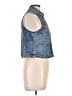 Forever 21 100% Cotton Blue Sleeveless Button-Down Shirt Size L - photo 4