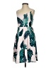Old Navy 100% Rayon Tropical Ivory Teal Cocktail Dress Size XS - photo 2