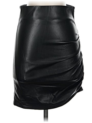 Zara Faux Leather Skirt (view 1)