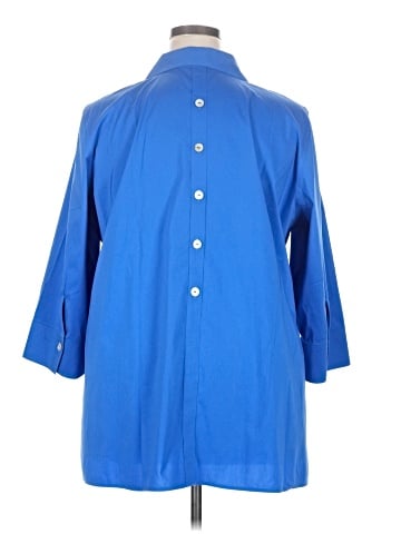 Foxcroft 3/4 Sleeve Button-Down Shirt (view 2)