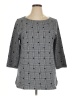 Talbots Outlet Houndstooth Gray 3/4 Sleeve Top Size XL - photo 1