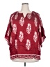 Timeson Burgundy Short Sleeve Blouse Size XXL - photo 1