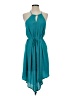 Mossimo 100% Polyester Solid Teal Casual Dress Size S - photo 1