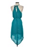 Mossimo 100% Polyester Solid Teal Casual Dress Size S - photo 2