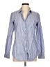 Theory Stripes Blue Long Sleeve Button-Down Shirt Size L - photo 1