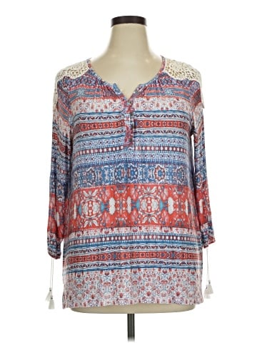 Vintage America Blues 3/4 Sleeve Blouse (view 1)