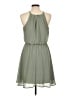 Miami 100% Polyester Solid Gray Casual Dress Size L - photo 2