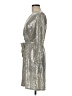 JM Studio Metallic Silver Cocktail Dress Size 8 - photo 5