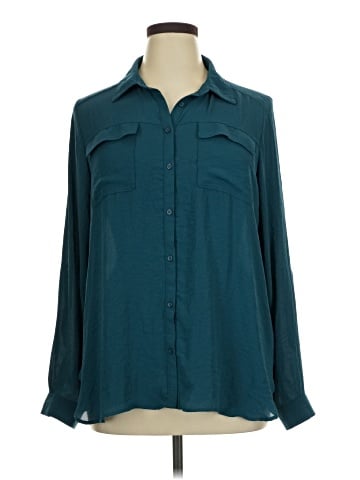 a.n.a. A New Approach Long Sleeve Button-Down Shirt (view 1)