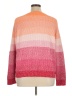 Talbots 100% Pima Cotton Color Block Pink Pullover Sweater Size XL - photo 2