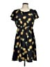 West Kei 100% Polyester Tropical Yellow Casual Dress Size M - photo 1