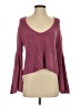 Free People 100% Cotton Burgundy Pullover Sweater Size S - photo 1