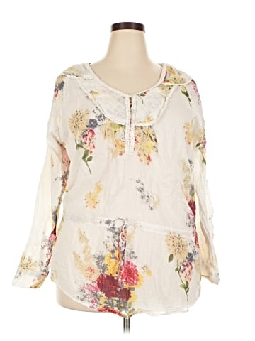 Magazine 3/4 Sleeve Blouse (view 1)