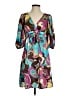 Bisou Bisou 100% Polyester Paisley Brown Casual Dress Size 4 - photo 1