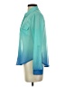 Mine Color Block Teal Long Sleeve Blouse Size S - photo 5