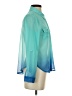 Mine Color Block Teal Long Sleeve Blouse Size S - photo 4