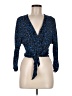 Parker 100% Polyester Blue 3/4 Sleeve Blouse Size M - photo 1