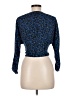Parker 100% Polyester Blue 3/4 Sleeve Blouse Size M - photo 2