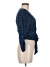 Parker 100% Polyester Blue 3/4 Sleeve Blouse Size M - photo 4