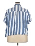 Old Navy 100% Cotton Stripes Blue Short Sleeve Blouse Size 3X - photo 2
