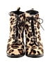 Intentionally ______ Animal Print Brown Ankle Boots Size 9 - photo 2