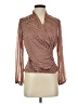 Chenault Brown Long Sleeve Blouse Size S - photo 1