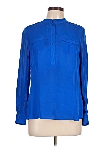 Parker Long Sleeve Silk Top (view 1)