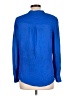 Parker 100% Silk Blue Long Sleeve Silk Top Size L - photo 2