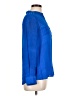 Parker 100% Silk Blue Long Sleeve Silk Top Size L - photo 4