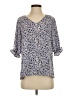 Well Worn 100% Polyester Blue 3/4 Sleeve Blouse Size S - photo 1