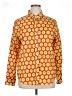 Lesley Evers 100% Cotton Print Orange Long Sleeve Button-Down Shirt Size 1X - photo 1
