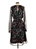 ModCloth 100% Polyester Paisley Black Cocktail Dress Size L - photo 2