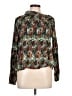 Zara Basic Floral Green Long Sleeve Blouse Size L - photo 1