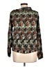 Zara Basic Floral Green Long Sleeve Blouse Size L - photo 2
