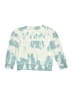 Crewcuts 100% Cotton Tie-dye Teal Pullover Sweater Size 8 - 9 - photo 2