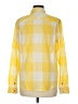Natural Reflections 100% Cotton Checkered-gingham Yellow Long Sleeve Button-Down Shirt Size M - photo 2