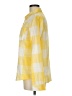 Natural Reflections 100% Cotton Checkered-gingham Yellow Long Sleeve Button-Down Shirt Size M - photo 5