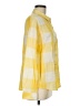 Natural Reflections 100% Cotton Checkered-gingham Yellow Long Sleeve Button-Down Shirt Size M - photo 4
