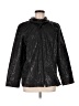 Weekends by Chico's Animal Print Camo Color Block Marled Solid Damask Jacquard Paisley Black Jacket Size M (estimated) - photo 1