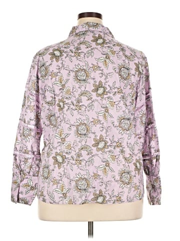 Lane Bryant 3/4 Sleeve Button-Down Shirt (view 2)
