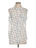 Liz Claiborne 100% Polyester Hearts Ivory Sleeveless Blouse Size L - photo 1