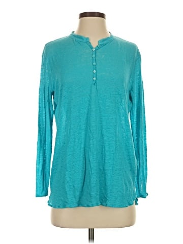 Neiman Marcus Long Sleeve Henley (view 1)