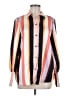 Halogen 100% Polyester Stripes Orange 3/4 Sleeve Blouse Size M - photo 1